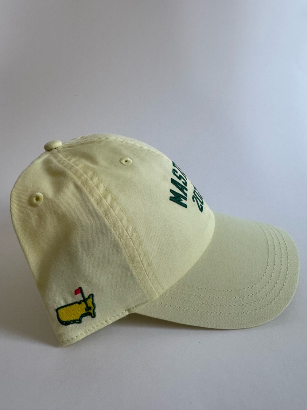 Masters 2026 Butter Yellow Embroidered Golf Cap. Cotton. - Picture 2 of 3